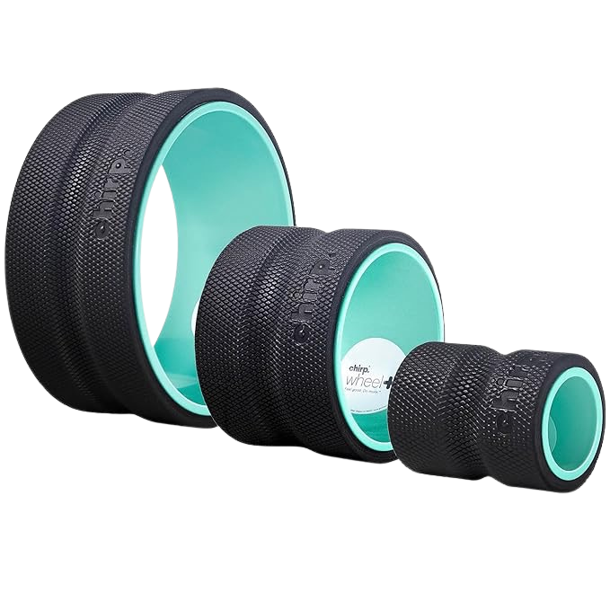 Set of three rollers with black and teal design on a white background